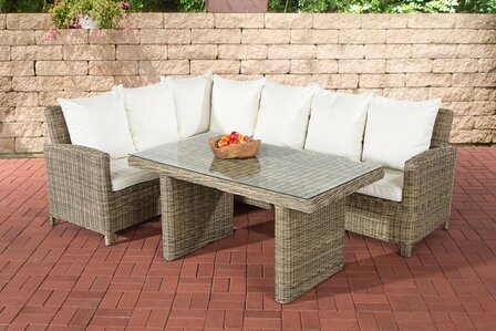 Lounge Dining Set Bormee 5mm natura,CremeWit