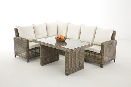 Lounge Dining Set Bormee 5mm natura,CremeWit