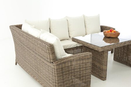 Lounge Dining Set Bormee 5mm natura,CremeWit
