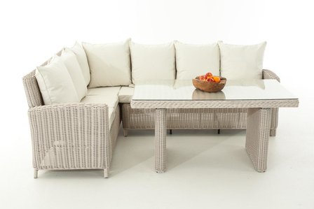 Lounge Dining Set Bormee 5mm perlWit,CremeWit