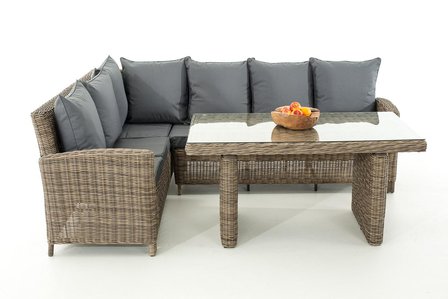 Lounge Dining Set Bormee 5mm natura,eisenGrijs