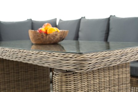 Lounge Dining Set Bormee 5mm natura,eisenGrijs
