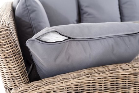 Lounge Dining Set Bormee 5mm natura,eisenGrijs