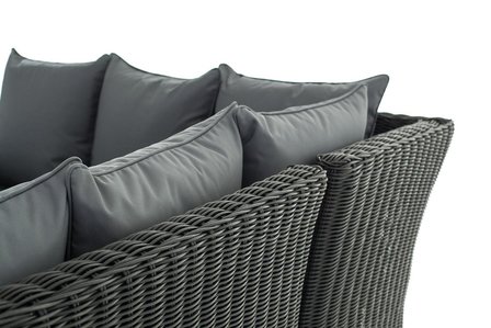 Lounge Dining Set Bormee 5mm Zwart,eisenGrijs