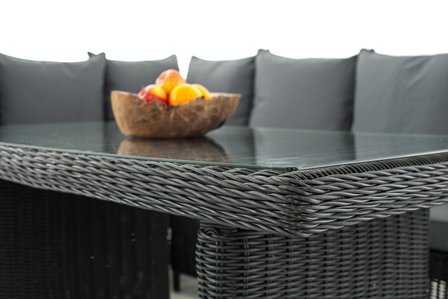 Lounge Dining Set Bormee 5mm Zwart,eisenGrijs