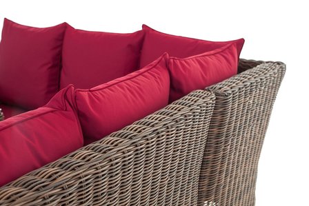 Lounge Dining Set Bormee 5mm Bruin-meliert,rubinRood