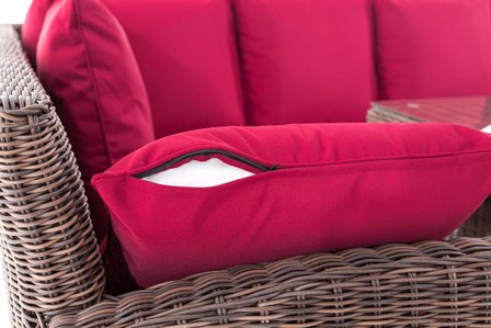 Lounge Dining Set Bormee 5mm Bruin-meliert,rubinRood