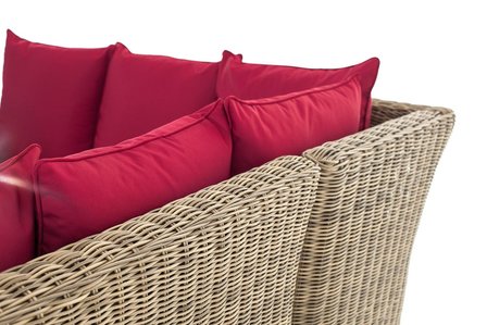 Lounge Dining Set Bormee 5mm natura,rubinRood