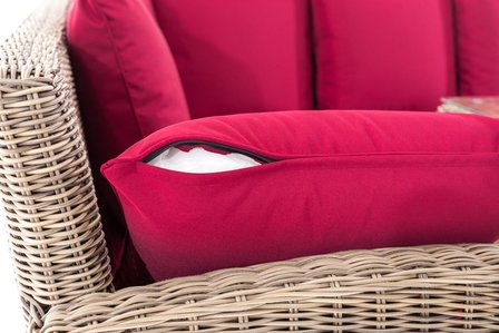 Lounge Dining Set Bormee 5mm natura,rubinRood