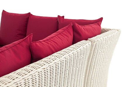 Lounge Dining Set Bormee 5mm perlWit,rubinRood