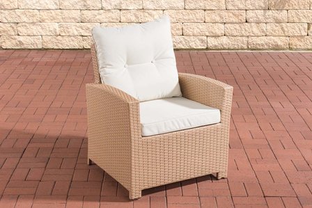 PolyRoodan fauteuil Fosoli sand,CremeWit