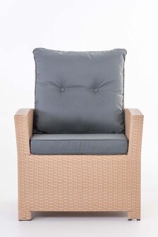 PolyRoodan fauteuil Fosoli sand,eisenGrijs