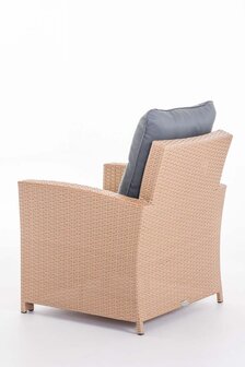 PolyRoodan fauteuil Fosoli sand,eisenGrijs