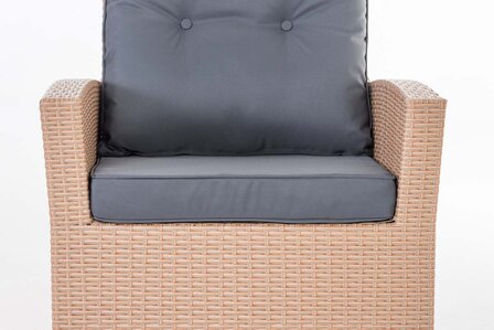 PolyRoodan fauteuil Fosoli sand,eisenGrijs