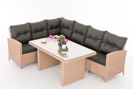 Lounge Dining Set Bormee sand,anthrazit, 