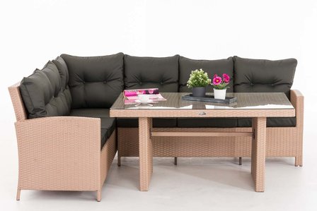 Lounge Dining Set Bormee sand,anthrazit, 