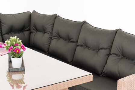 Lounge Dining Set Bormee sand,anthrazit, 
