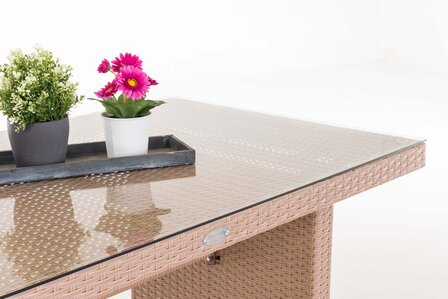 Lounge Dining Set Bormee sand,anthrazit, 