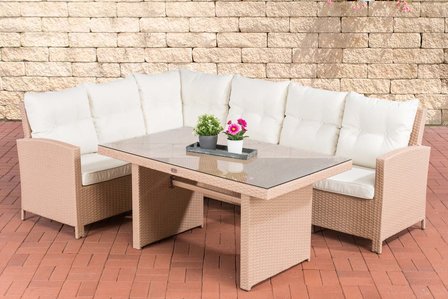 Lounge Dining Set Bormee sand,CremeWit