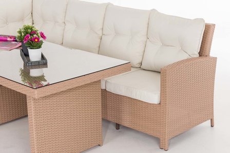 Lounge Dining Set Bormee sand,CremeWit