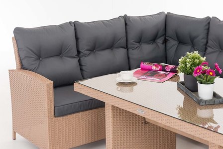 Lounge Dining Set Bormee sand,eisenGrijs