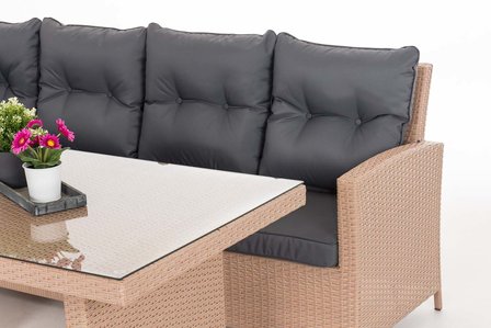 Lounge Dining Set Bormee sand,eisenGrijs