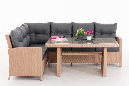 Lounge Dining Set Bormee sand,eisenGrijs