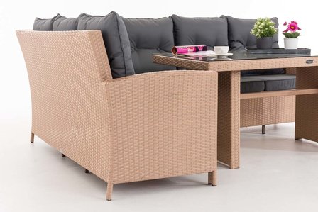 Lounge Dining Set Bormee sand,eisenGrijs