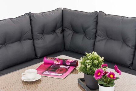 Lounge Dining Set Bormee sand,eisenGrijs