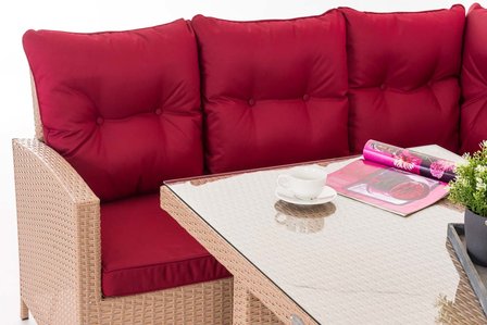 Lounge Dining Set Bormee sand,rubinRood