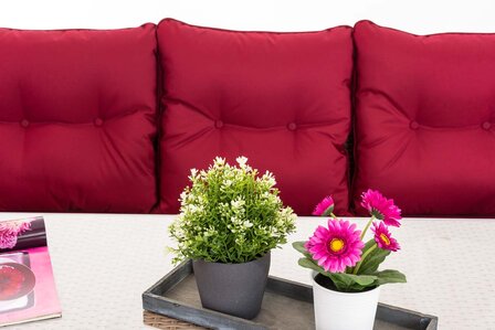 Lounge Dining Set Bormee sand,rubinRood