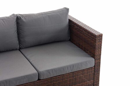 Poly-Roodan loungeset Lebire, 1,25 mm Bruin-meliert,eisenGrijs