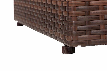 Poly-Roodan loungeset Lebire, 1,25 mm Bruin-meliert,eisenGrijs