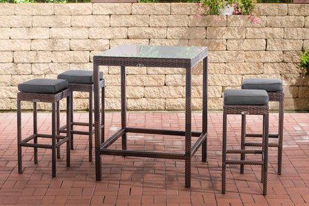 Tuin Barset Wicker Ilei Bruin-meliert,anthrazit