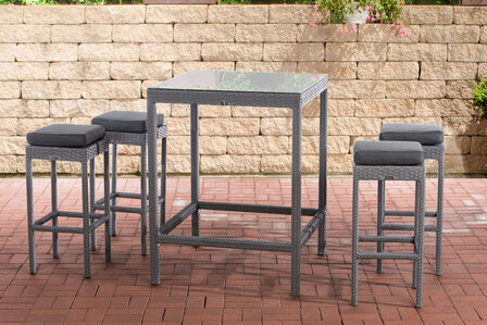 Tuin Barset Wicker Ilei Grijs,anthrazit