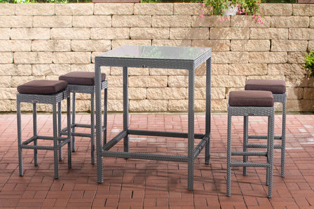 Tuin Barset Wicker Ilei Grijs,terraBruin