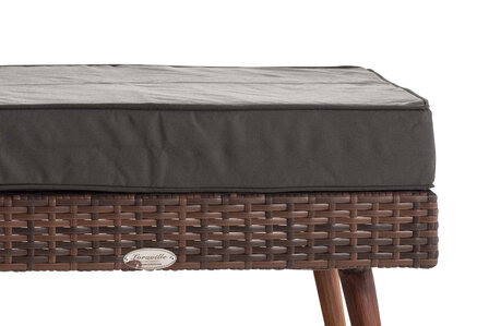 Meldo 2-zitsbank vlak 1,25mm Poly Roodan bruin gemêleerd 40 cm (DunkelBruin),anthrazit