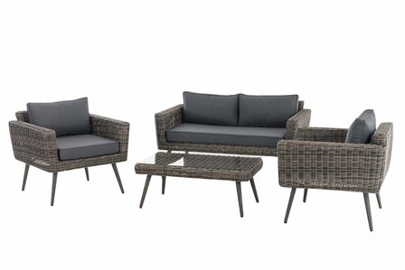 Loungeset Kiruna 5 mm Grijs gemêleerd 40 cm (Grijs),eisenGrijs