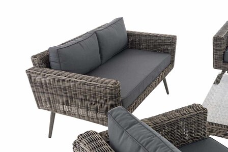 Loungeset Kiruna 5 mm Grijs gemêleerd 40 cm (Grijs),eisenGrijs