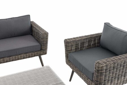 Loungeset Kiruna 5 mm Grijs gemêleerd 40 cm (Grijs),eisenGrijs