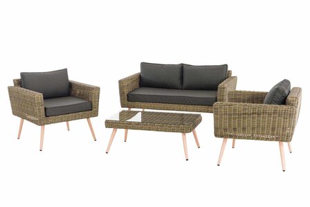Loungeset Kiruna 5 mm natura 40 cm (HellBruin),anthrazit