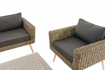 Loungeset Kiruna 5 mm natura 40 cm (HellBruin),anthrazit