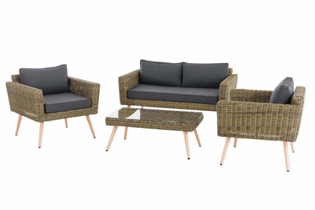 Loungeset Kiruna 5 mm natura 40 cm (HellBruin),eisenGrijs