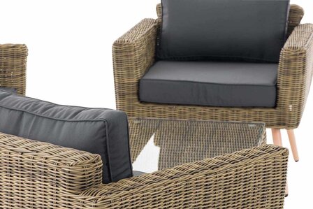 Loungeset Kiruna 5 mm natura 40 cm (HellBruin),eisenGrijs