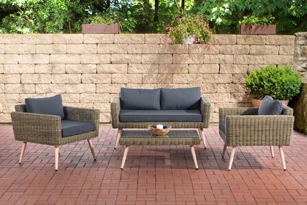 Loungeset Kiruna 5 mm natura 40 cm (HellBruin),eisenGrijs