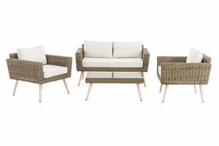 Loungeset Kiruna 5 mm natura 45 cm (HellBruin),CremeWit