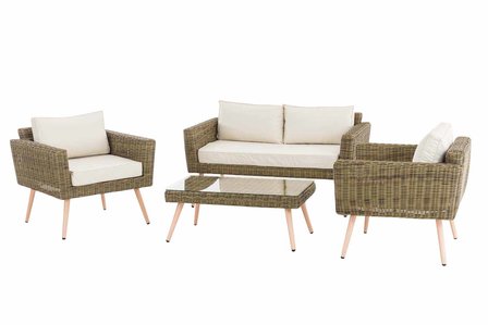 Loungeset Kiruna 5 mm natura 45 cm (HellBruin),CremeWit