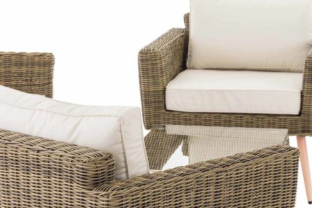 Loungeset Kiruna 5 mm natura 45 cm (HellBruin),CremeWit