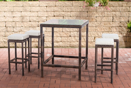 Tuinbar Ilei 5mm Bruin-meliert,CremeWit