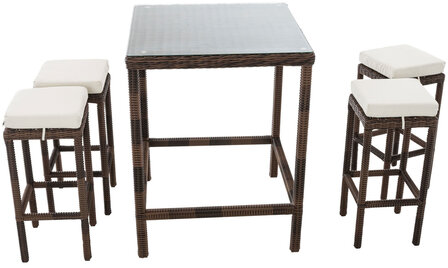 Tuinbar Ilei 5mm Bruin-meliert,CremeWit